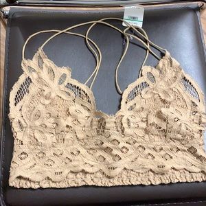 FREE PEOPLE NUDE BRALETTE NWT SIZE LARGE